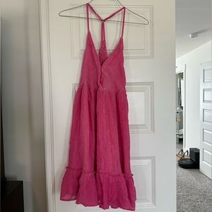 Elegant Pink Sleeveless Dress